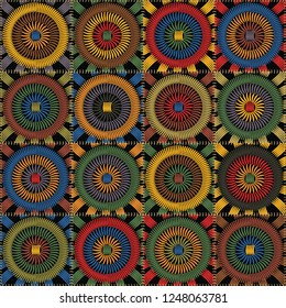 patchwork background with embroidery