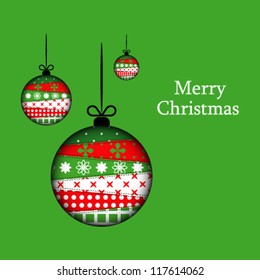 Patchwork of christmas background with christmas ball