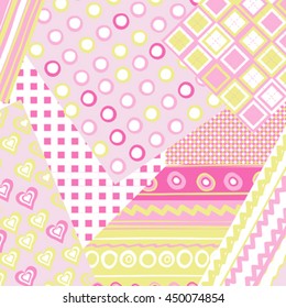 Patchwork cover for baby girl