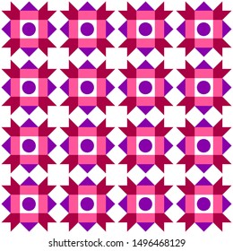 Patchwork design, Abstract geometric tiled Comforter, blanket, quilt Vector illustration