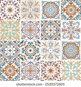 patchwork design tile background texture ceramic pattern