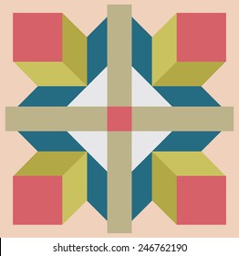 Patchwork element. Vector illustration