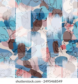 motif harmonieux d'origine ethnique sur fond textuel