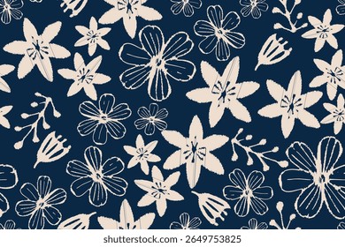 Patchwork floral pattern with ikat-style and handmade motifs. damask style pattern.Ikat ethnic oriental embroidery,Aztec style,baroque.design for texture,fabric,clothing,decoration,fashion,tile