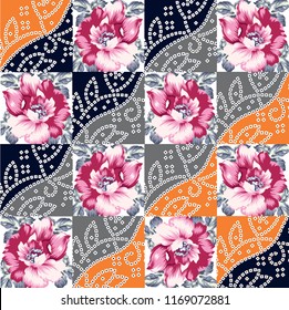patchwork flower pattern