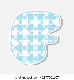 Patchwork hand drawn textile font. Cute textile font for scrapbook or collage design. Patchwork alphabet letter for your decoration with vicy pattern.