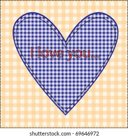 Patchwork heart. vector illustration.