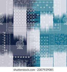 patchwork ikat pattern on background