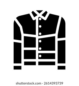 patchwork jacket diy fashion handmade glyph icon vector. patchwork jacket diy fashion handmade sign. isolated symbol illustration
