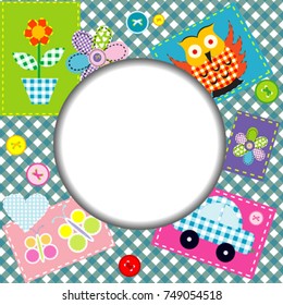 Patchwork for kids with childish sewed elements