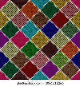 patchwork knitted background 