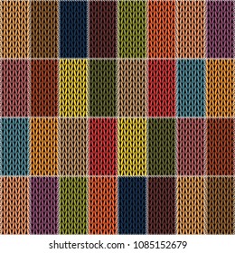 patchwork knitted background