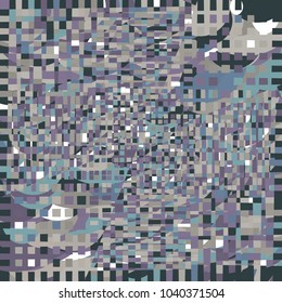 Patchwork with organic and geometric shapes. Checkered patterns and uneven distorted elements. Eccentric vibrant colored vector background for modern fashion, design, textile, cloth, packaging.
