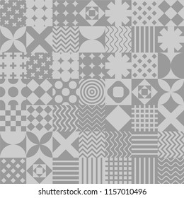 Patchwork pattern seamless. Quilt ornament. Quilted Blanket texture. Vector background