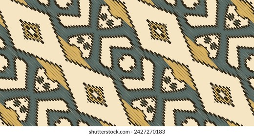 Patchwork pattern Seamless Scandinavian pattern Motif embroidery, Ikat embroidery vector Design for Print indigenous art aboriginal art pattern floral kurti mughal border