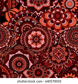 Patchwork pattern. Vintage decorative elements. Hand drawn background. Islam, Arabic, Indian, ottoman motifs. Perfect for printing on fabric or paper.