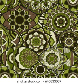 Patchwork pattern. Vintage decorative elements. Hand drawn background. Islam, Arabic, Indian, ottoman motifs. Perfect for printing on fabric or paper.