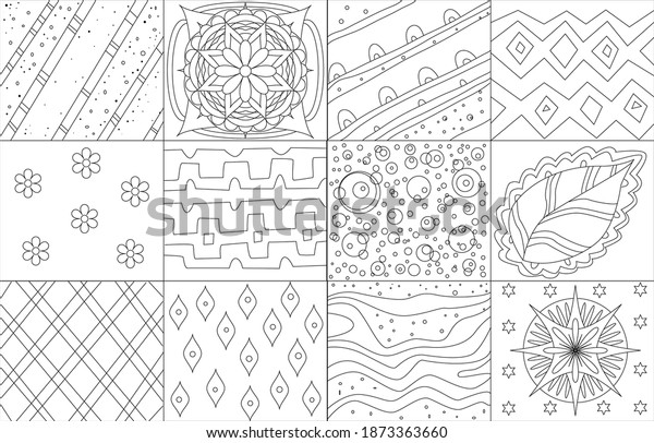 Patchwork Pattern Your Coloring Book Stock Vector (Royalty Free ...