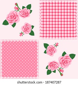 Patchwork pattern_Floral design of roses
