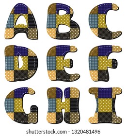 patchwork scrapbook alphabet 