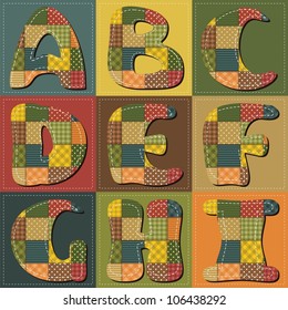 patchwork scrapbook alphabet part 1
