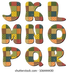 patchwork scrapbook alphabet part 2