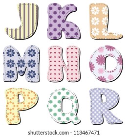 patchwork scrapbook alphabet part 2