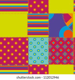 patchwork seamless ornament