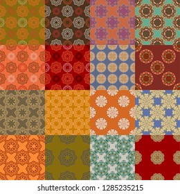 Patchwork seamless pattern.Ornate traditional portuguese decorative tiles azulejos.Vector hand drawn illustration. Ceramic tiles. Traditional arabic and indian pottery tiling seamless patterns fabric 