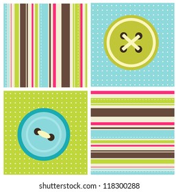 patchwork with sewing buttons