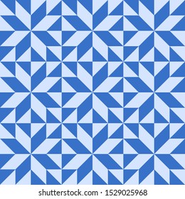 Patchwork Star Seamless Pattern, Quilt Vector 