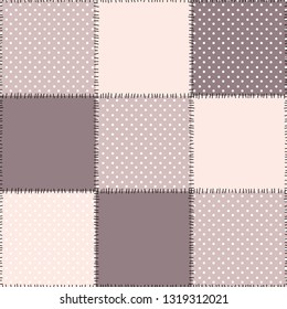 patchwork, tartan, vector illustration. Checkered texture for clothing fabric prints, home textile. - Vector