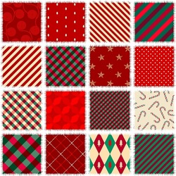 Patchwork Textile Pattern. Seamless Quilting Design Background.