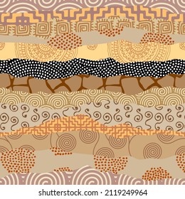 Patchwork textile pattern. Seamless quilting design background.