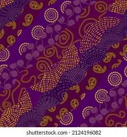 Patchwork textile pattern. Seamless quilting design background.