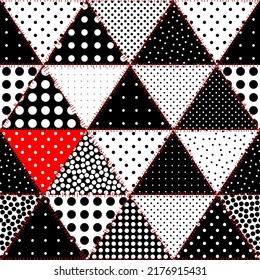 Patchwork textile pattern. Seamless quilting design background.