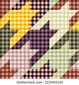 Patchwork textile pattern. Seamless quilting design background.