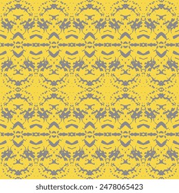  Patchwork tiles. Hand drawn seamless abstract pattern from tiles.  70s retro vintage pattern background