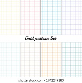 Patel color grid pattern set