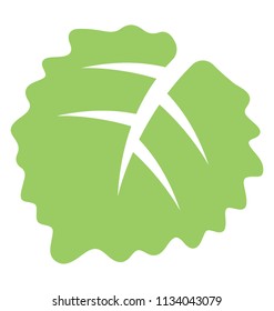 
Patel like leaf with blades on the edges, veins inside, aspen leaf icon 
