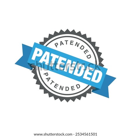 Patended Letter Rubber Stamp Template