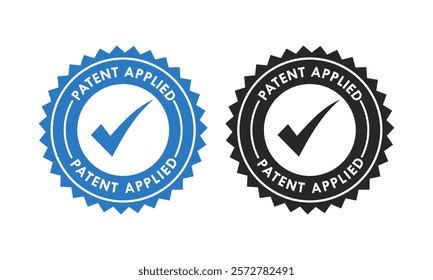 Patent applied design logo template illustration