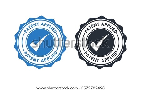 Patent applied design logo template illustration