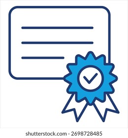 Ilustración vectorial azul del icono de la patente