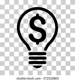 Patent Bulb icon. Vector illustration style is flat iconic symbol, black color, transparent background. Designed for web and software interfaces.