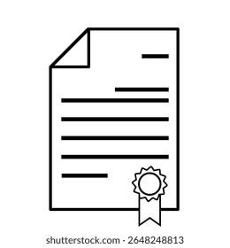 patent certificate icon sign vector isolated on white background