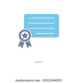 icono de línea de concepto de patente. Ilustración de elemento simple. diseño de símbolo de esquema de concepto de patente.
