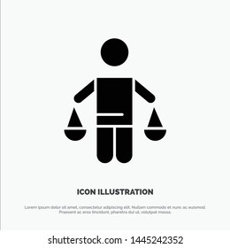 Patent, Conclusion, Court, Judgment, Law solid Glyph Icon vector