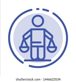 Patent, Conclusion, Court, Judgment, Law Blue Dotted Line Line Icon