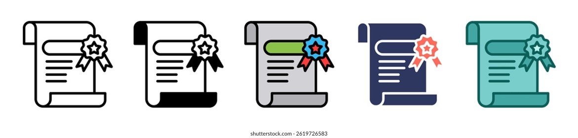 Patent Icon multiple Vector Illustration